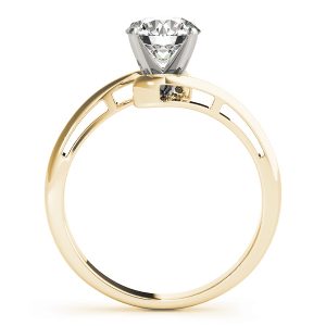 Alexis Waterfall Swirl Bypass Diamond Solitaire Engagement Ring (18k Yellow Gold)