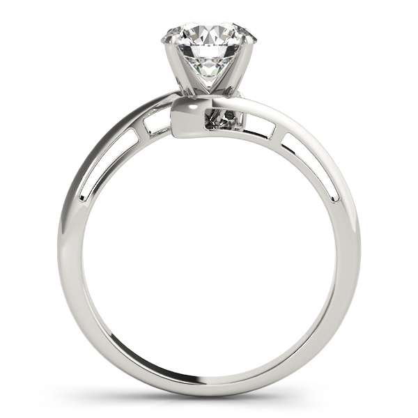 Alexis Waterfall Swirl Bypass Diamond Solitaire Engagement Ring (Platinum)