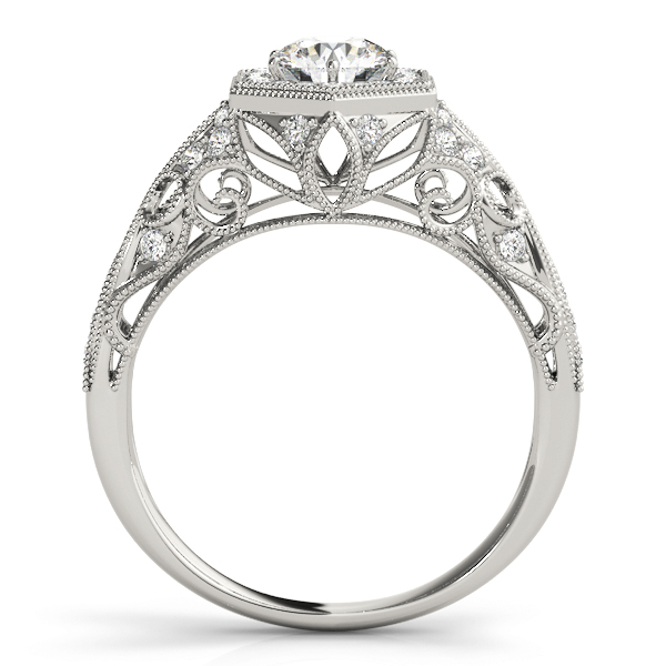 Francesca Diamond Halo Cathedral Cage Engagement Ring (Platinum)