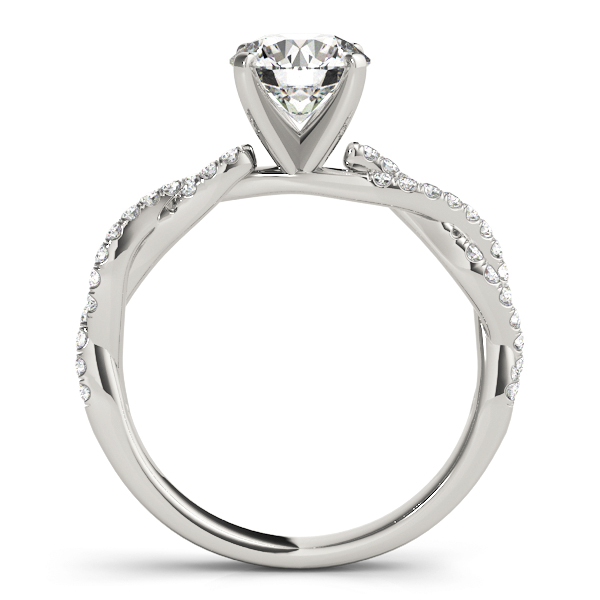 Lilian Ultimate Grace Diamond Solitaire Twist Engagement Ring (Platinum)