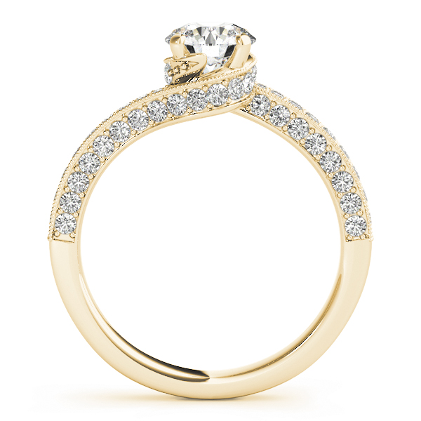 Dayana Diamond Solitaire Twisted Bypass Engagement Ring  (18k Yellow Gold)