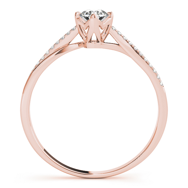 Daniela Diamond Petite Double Bypass Cathedral Engagement Ring (18k Rose Gold)