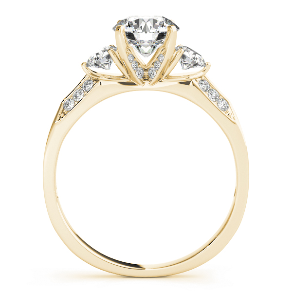 Jacqueline Diamond 3-Stone Tulip Engagement Ring
 (18k Yellow Gold)