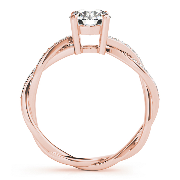 Fiona Ultra-Luxe Diamond Solitaire Pave Braided Engagement Ring (18k Rose Gold)