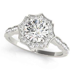 Angelica Art Deco Style Diamond Engagement Ring
 (Platinum)