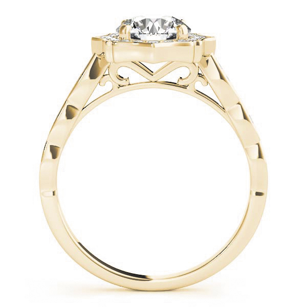 Angelica Art Deco Style Diamond Engagement Ring
 (18k Yellow Gold)