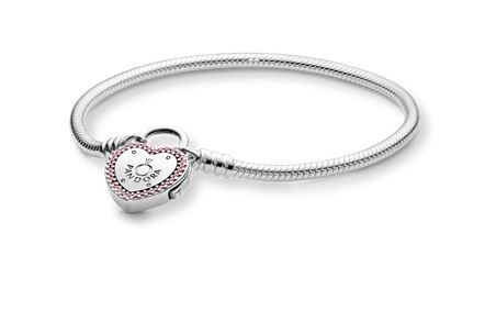 Pandora Moments Heart Clasp Snake Chain Bracelet