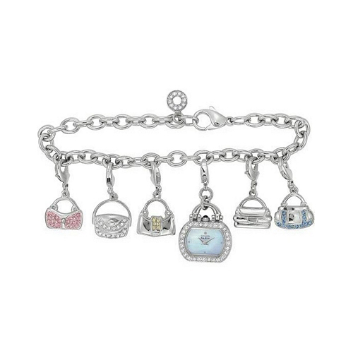 Furla Silver-tone Watch for Women | Charm Bracelet with Gemstones – Vintage  Radar