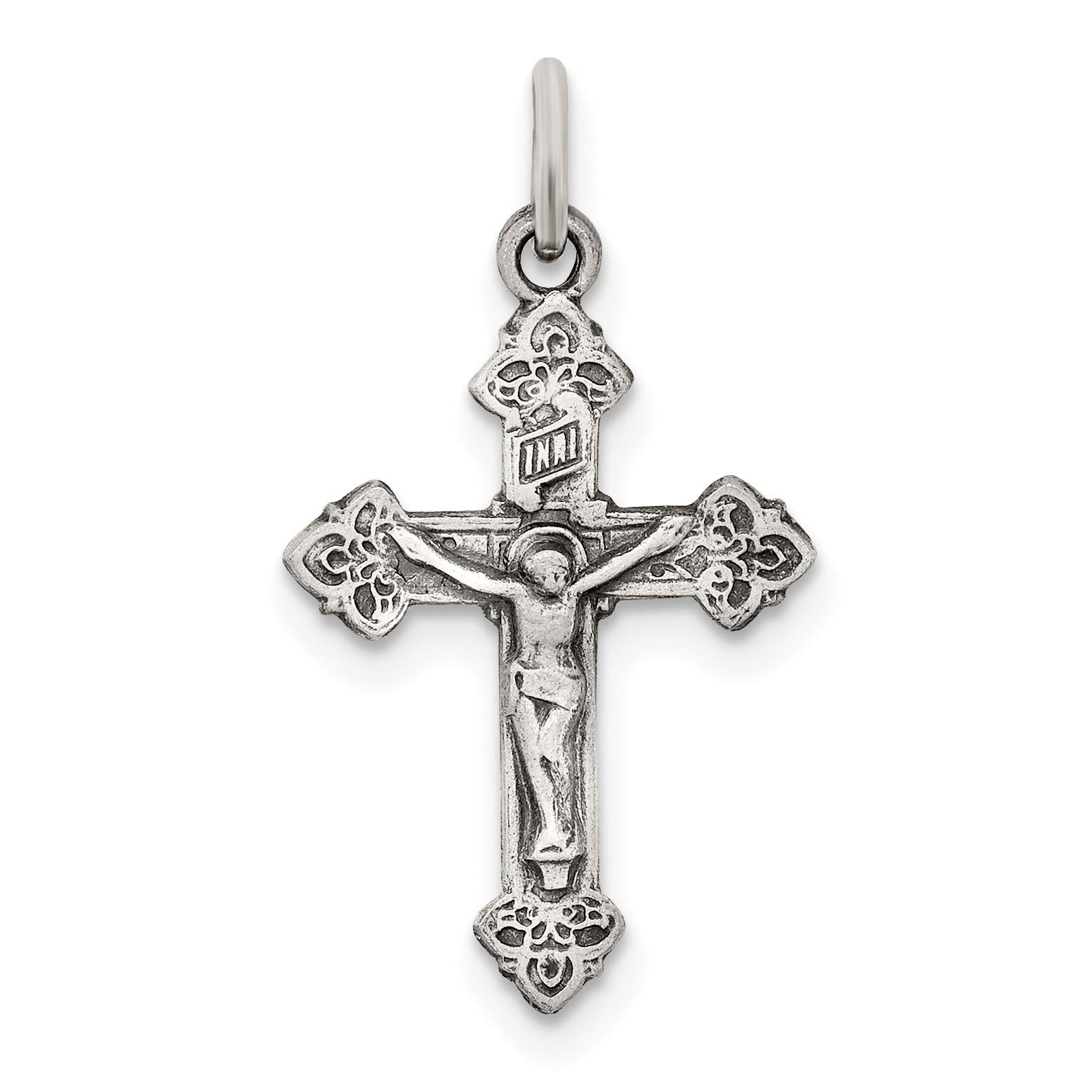 Sterling Silver Antiqued INRI Crucifix Pendant – Busy Bee Jewelry