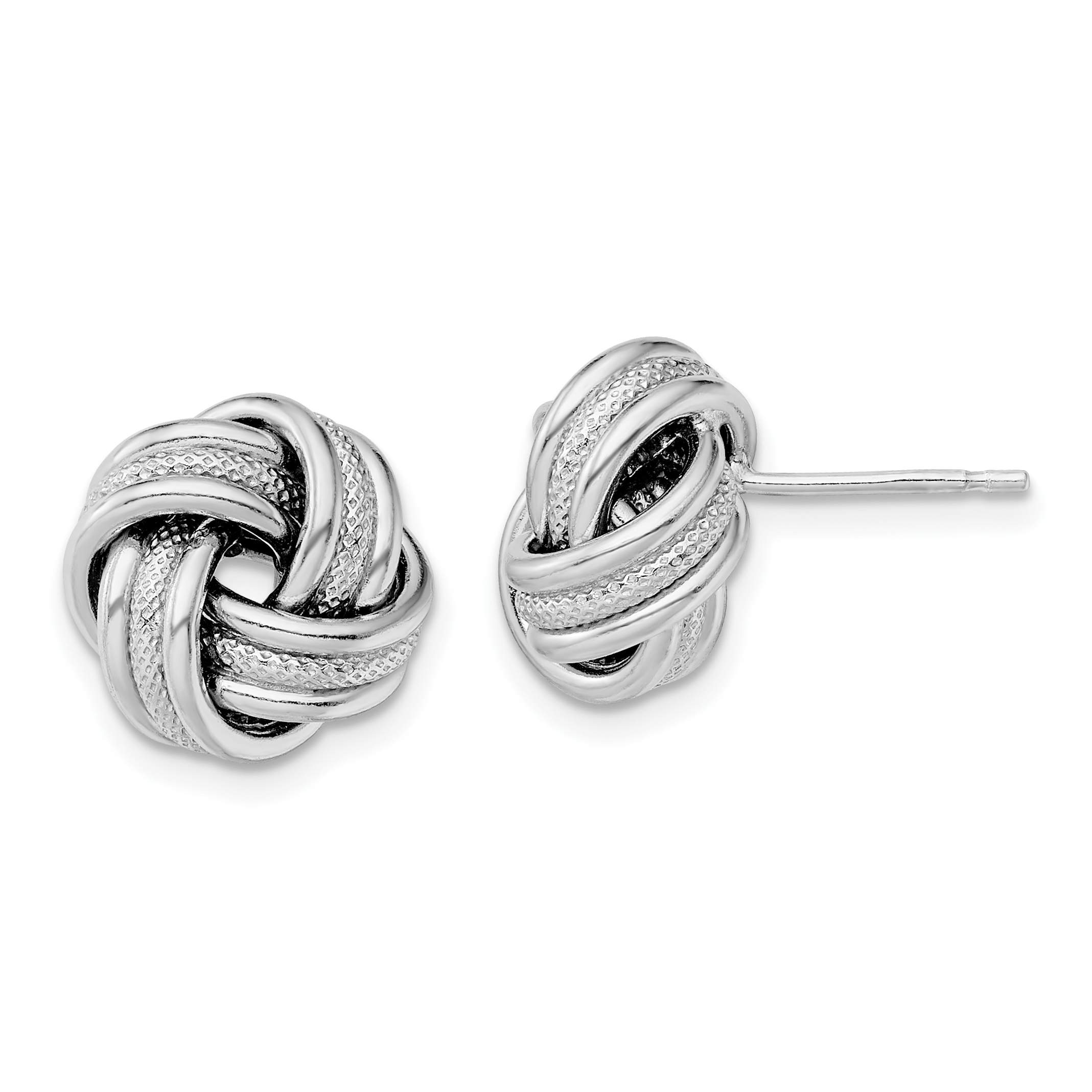 Sterling silver love knot earrings hotsell