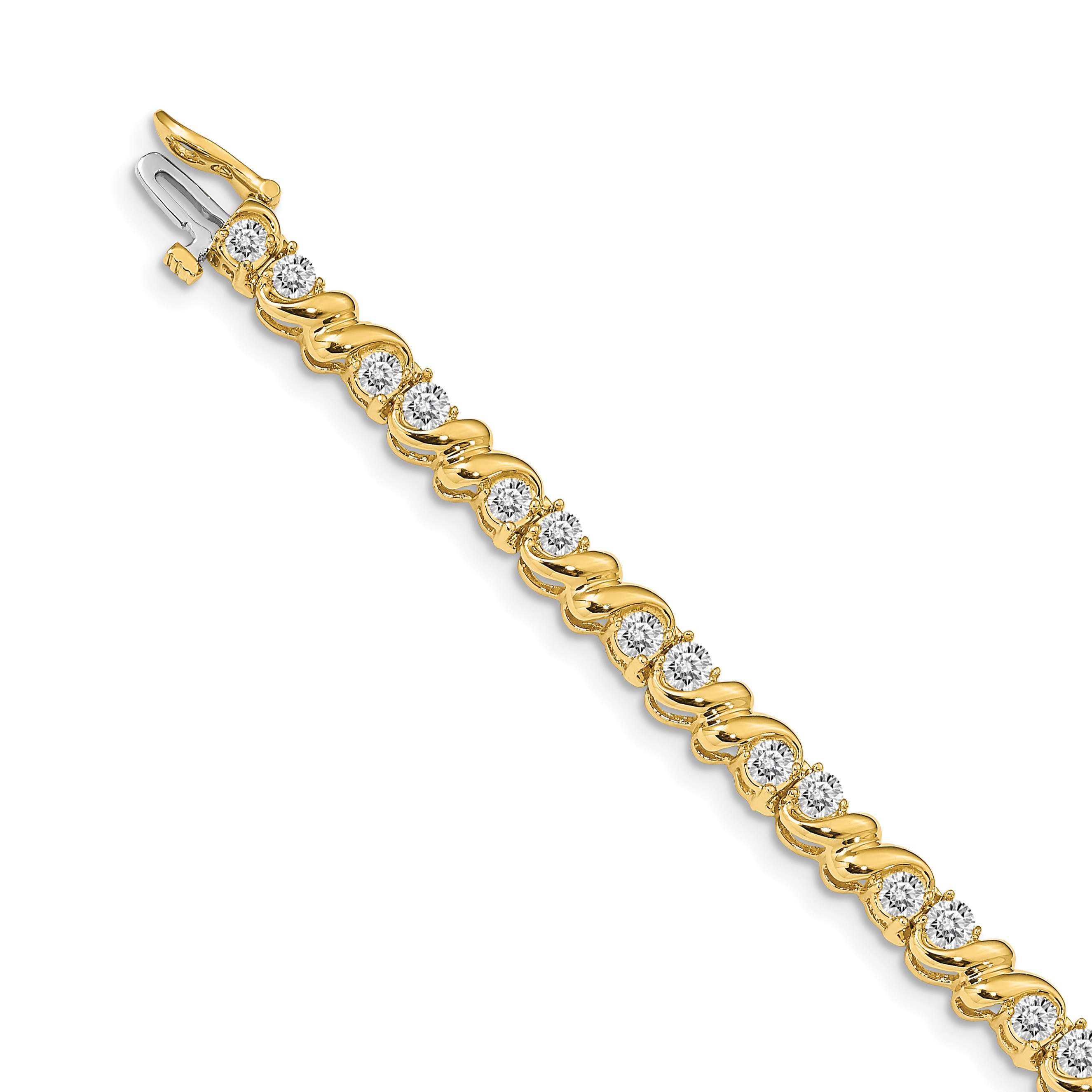 14k 3mm Diamond Tennis Bracelet Mounting Busy Bee Jewelry