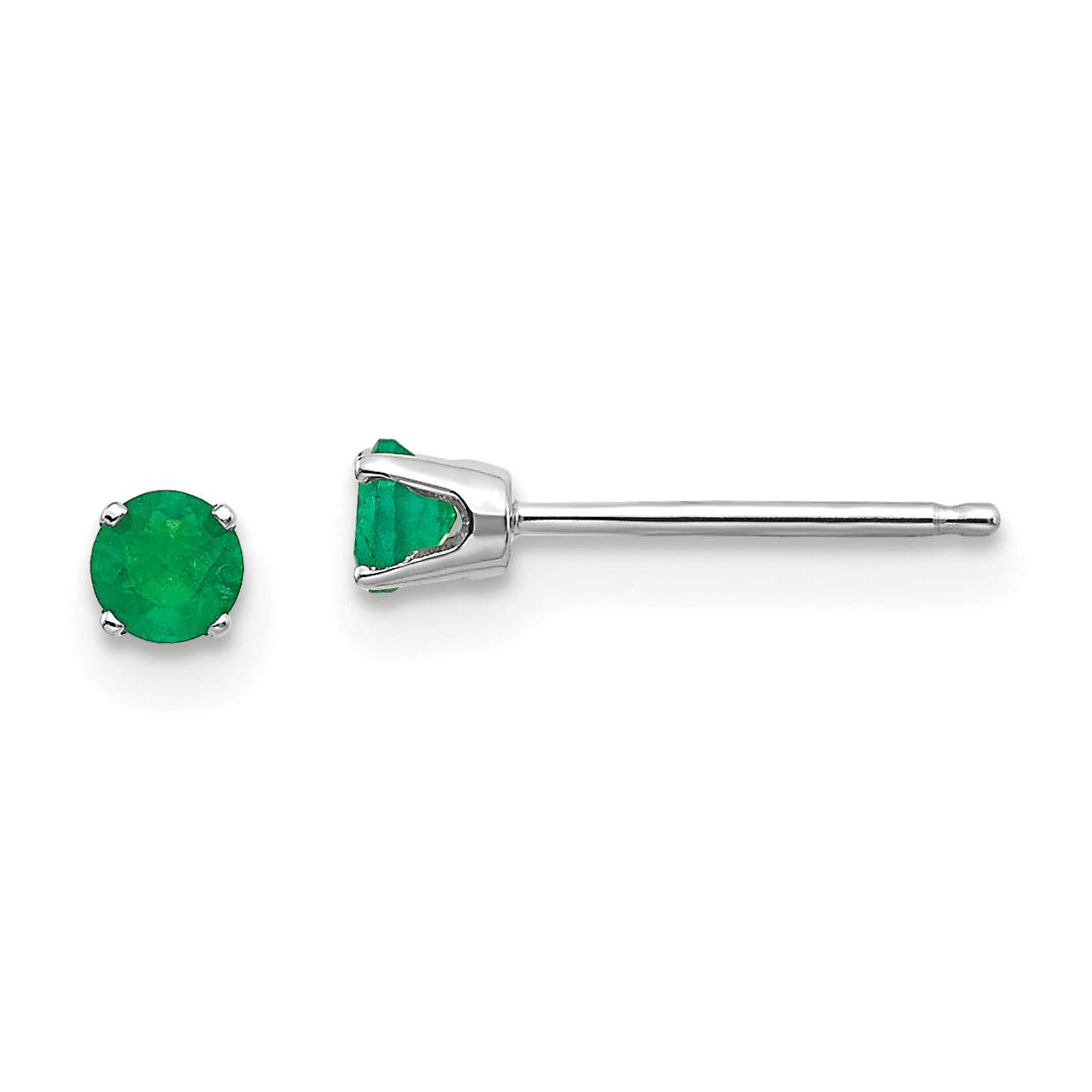 3mm emerald stud deals earrings