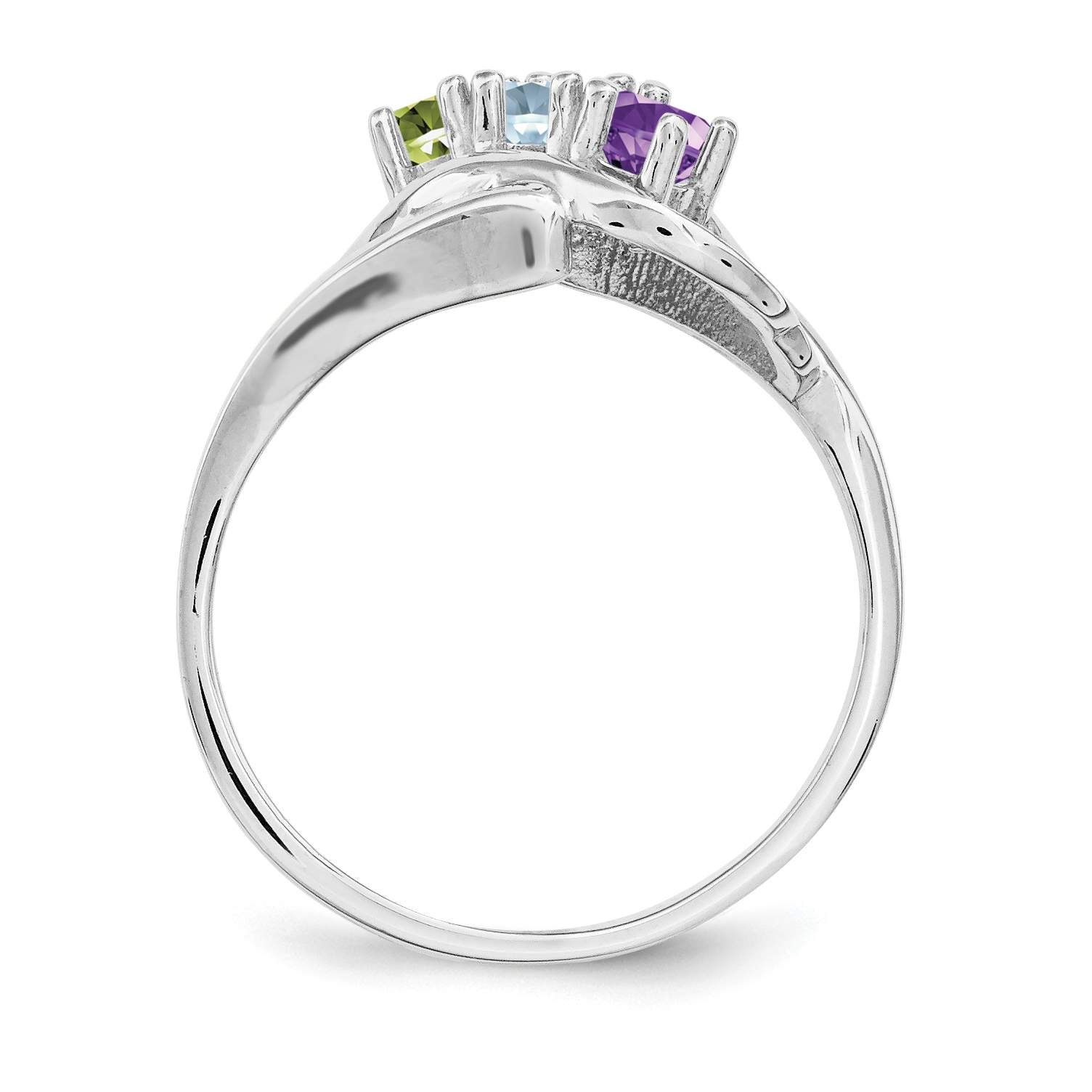 Custom Mother's Ring with Three Birthstones, Triple Gemstone Ring - Danique  Jewelry